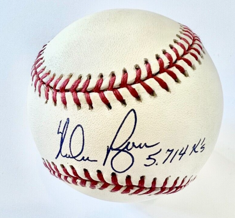 Nolan Ryan Signed Baseball with 5,714 K&