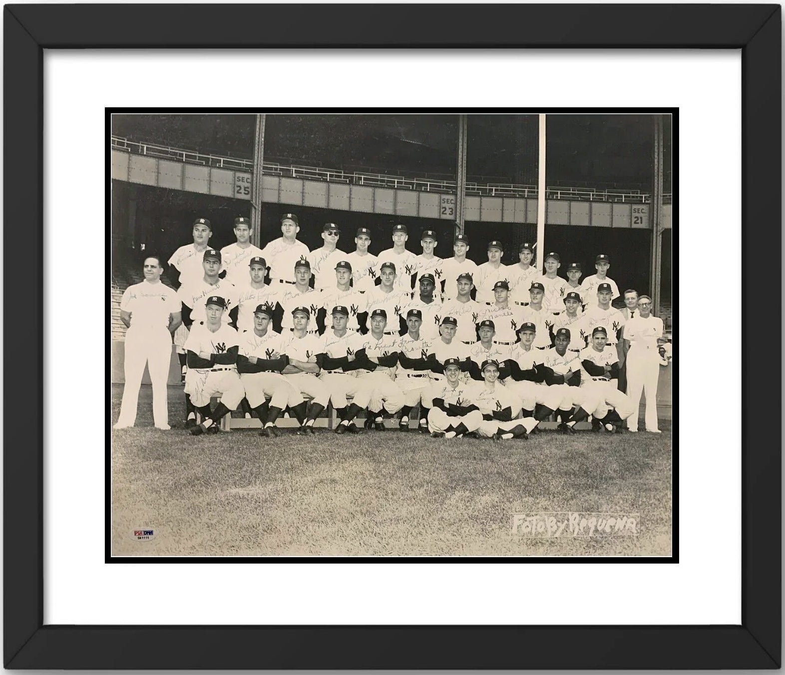 1960 New York Yankees Team Signed Photo. 37 Signatures. PSA LOA