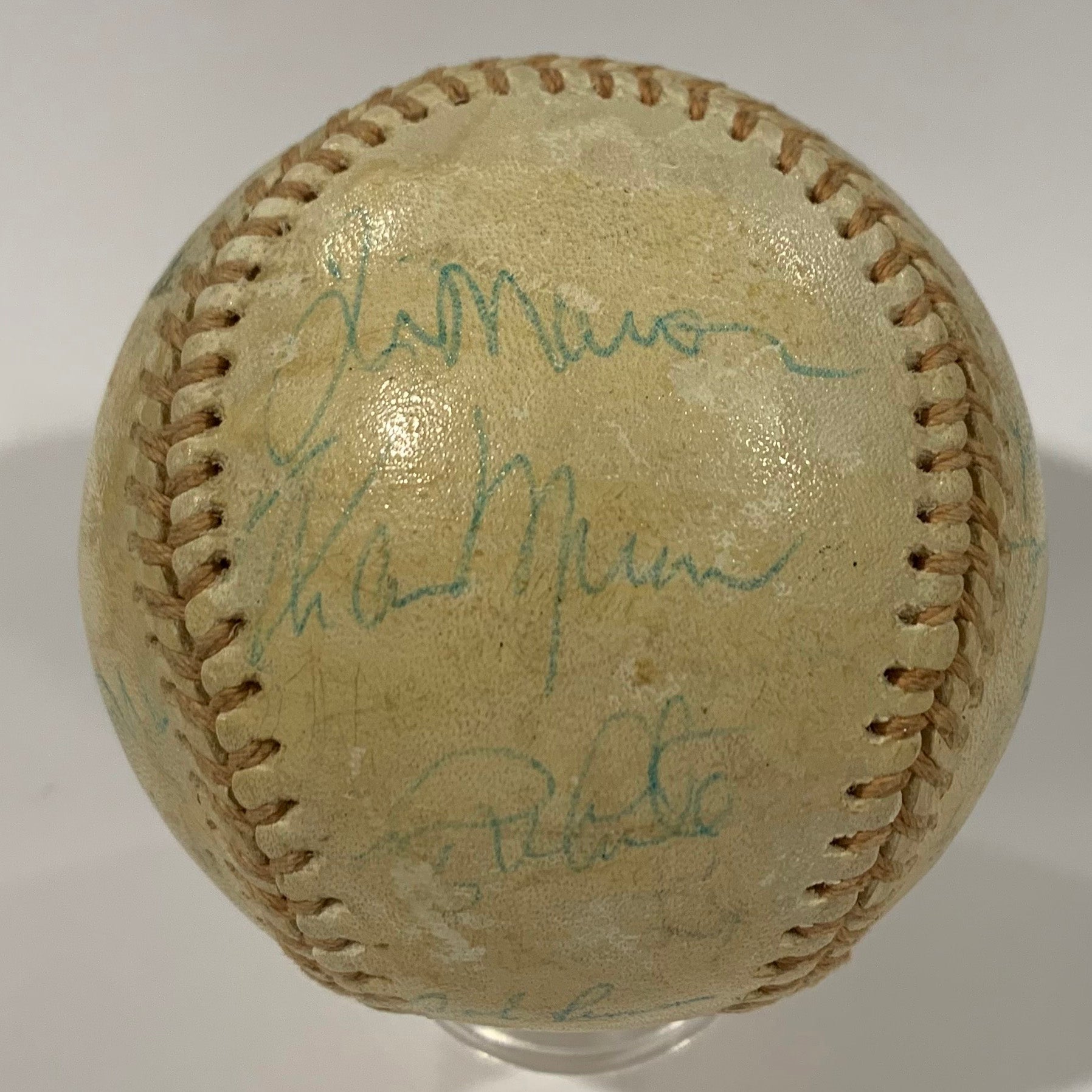 1976 New York Yankees Team Signed Baseball. Munson MVP Season. JSA