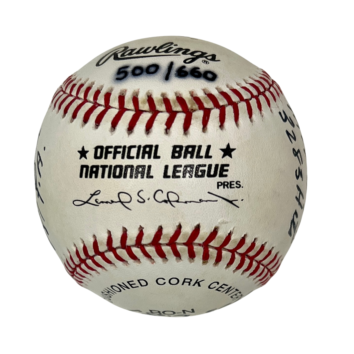 Willie Mays Signed & Career Stats Inscribed Limited Edition Baseball. JSA LOA5