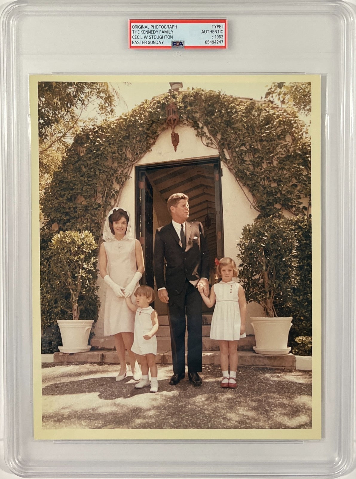 1963 John F. Kennedy Type 1 Original Photograph. JFK & Family, Stoughton Photo.0