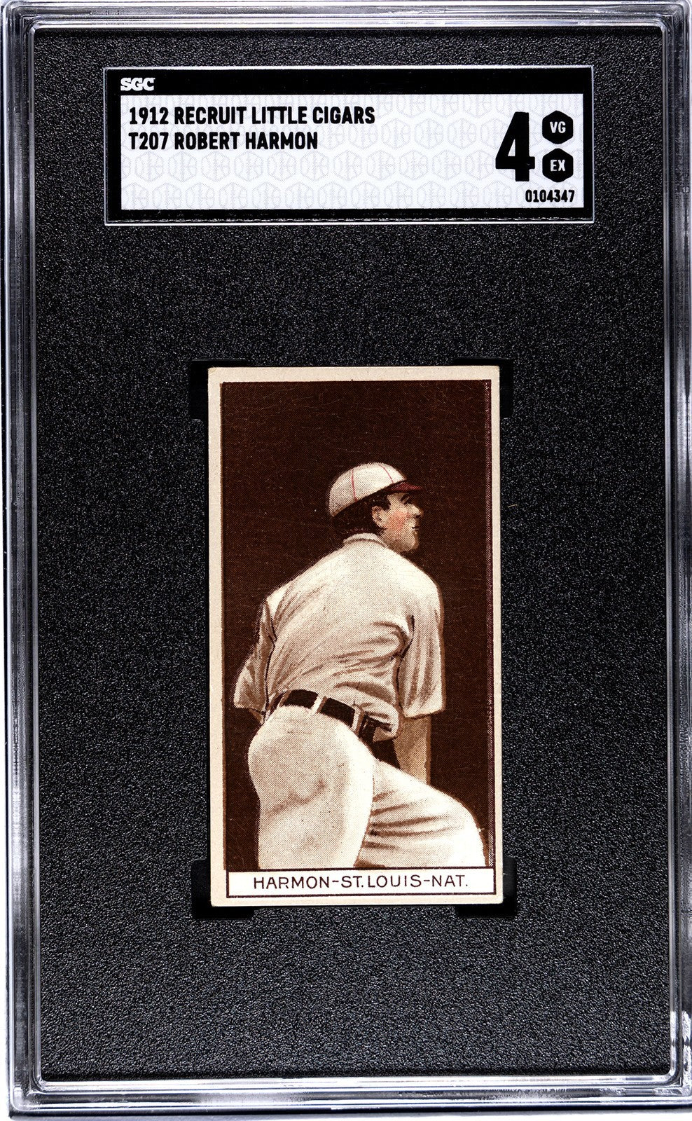 1912 Recruit Little Cigars T207 Robert Harmon SGC 40