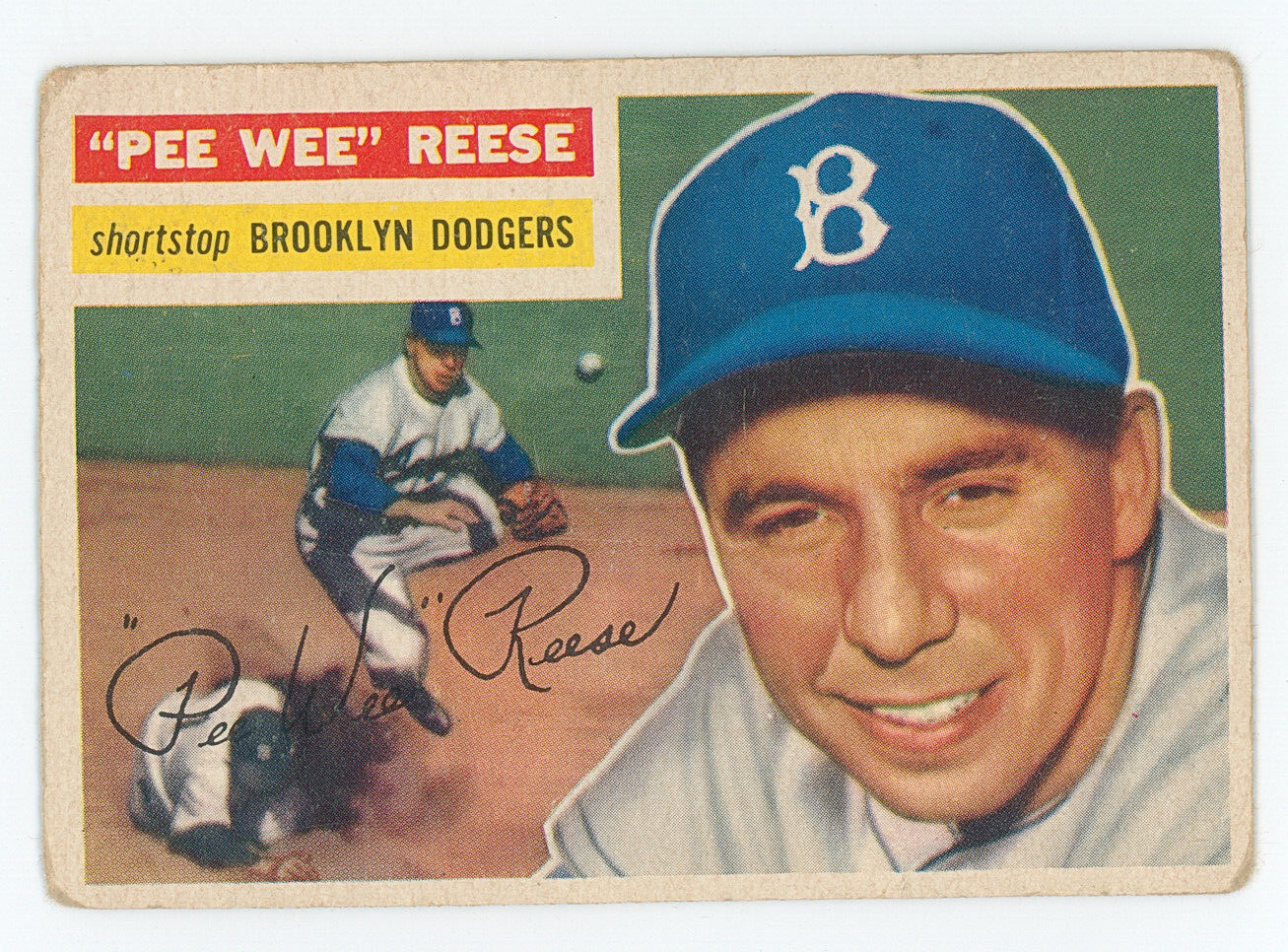 1956 Topps Pee Wee Reese. Brooklyn Dodgers.