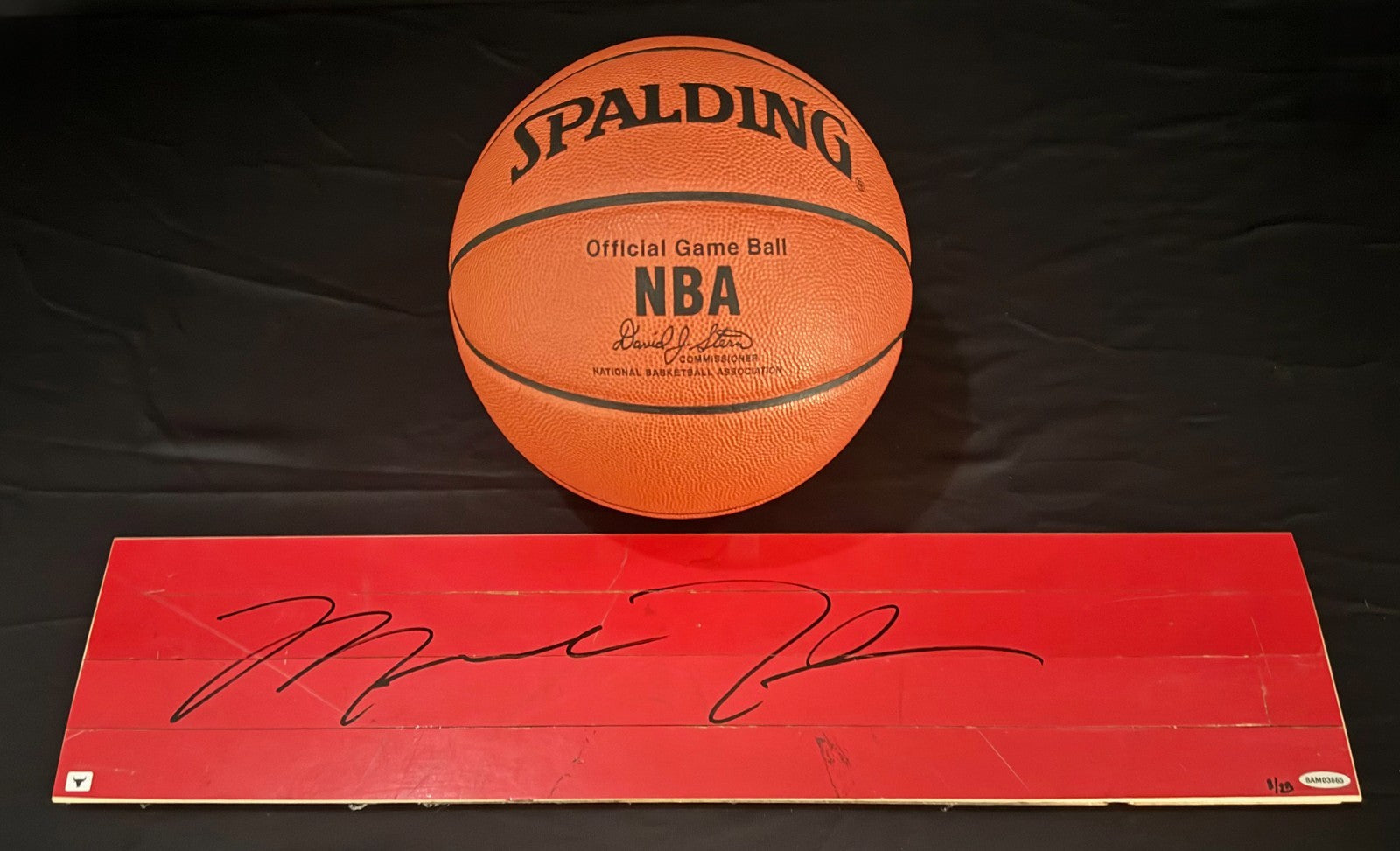 Huge Michael Jordan Signed Game Used Floor, Upper Deck Auto Limited Edition /233