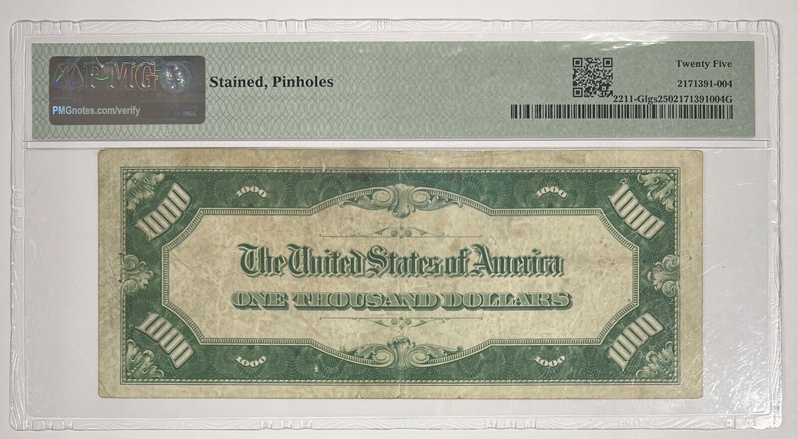 1934 $1,000 Federal Reserve Note. PMG VF25, Very Fine 25