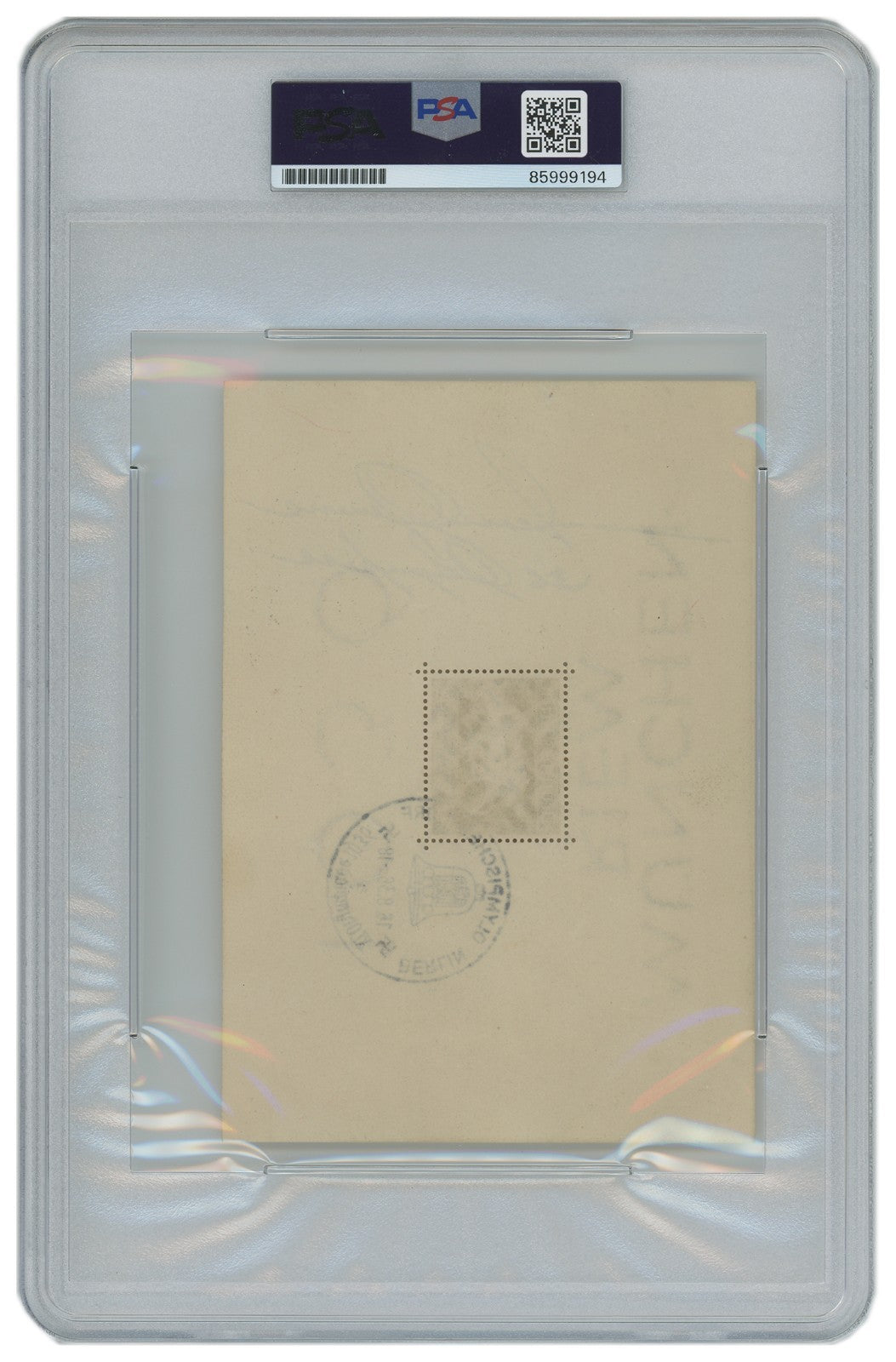 Jesse Owens Signed & Inscribed Berlin Olympics Envelope, August 16 1936. PSA3