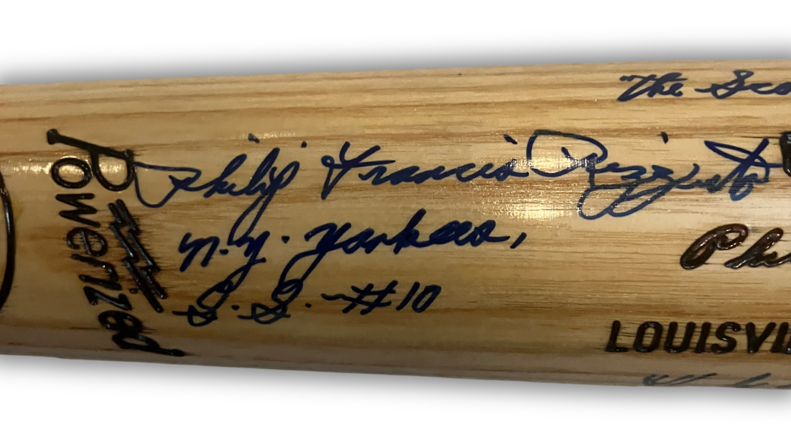 Phil Rizzuto Signed & Inscribed "1950 MVP" New York Yankees Bat. Auto JSA3