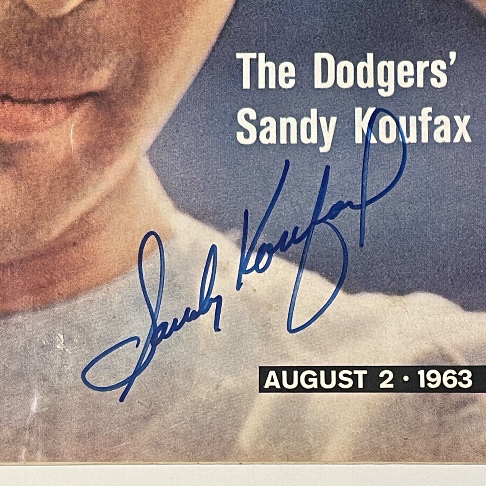 Signed Life Sandy Koufax Magazine. Los Angeles Dodgers. JSA