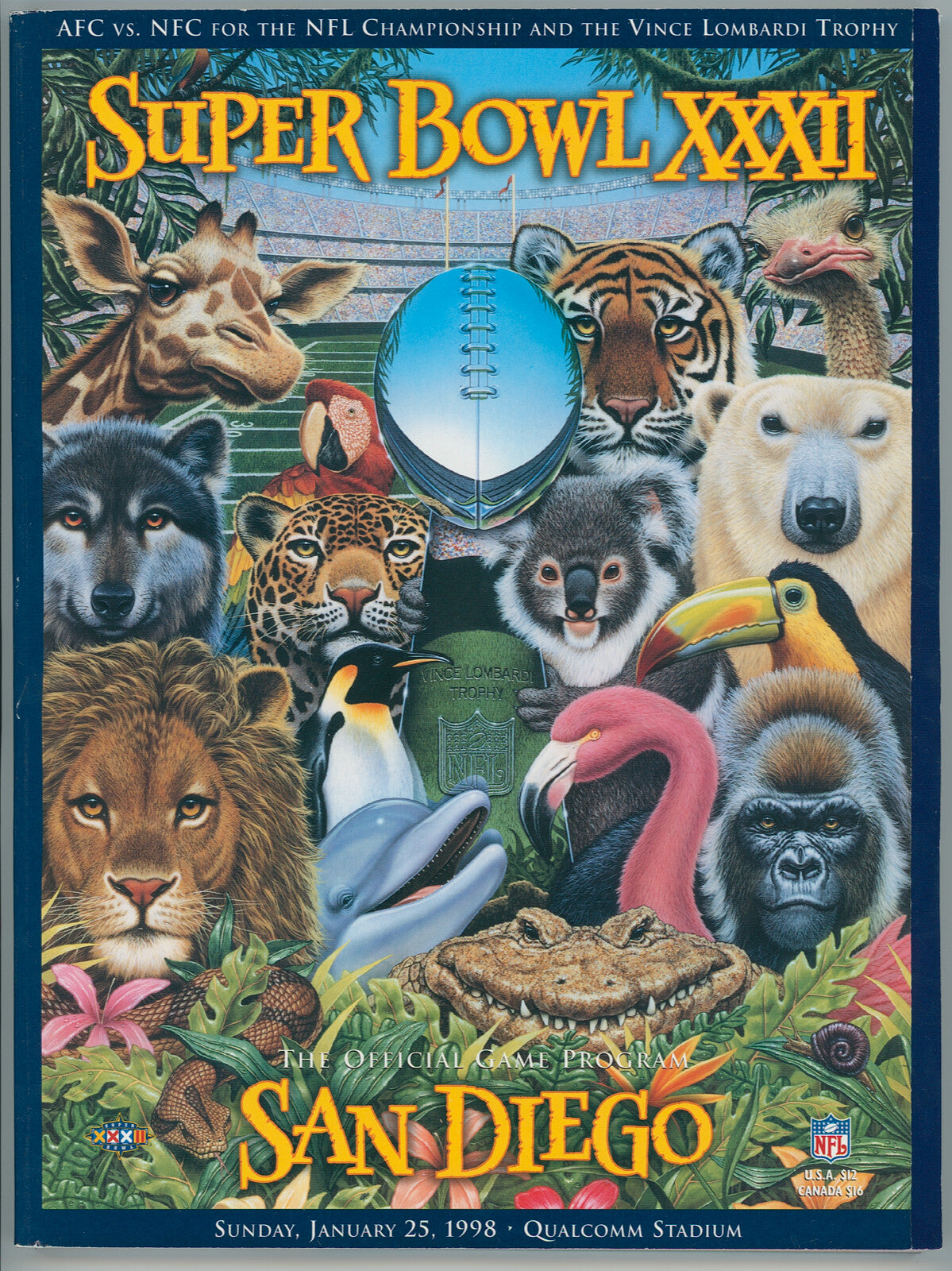 1998 San Diego Super Bowl XXXII Program0