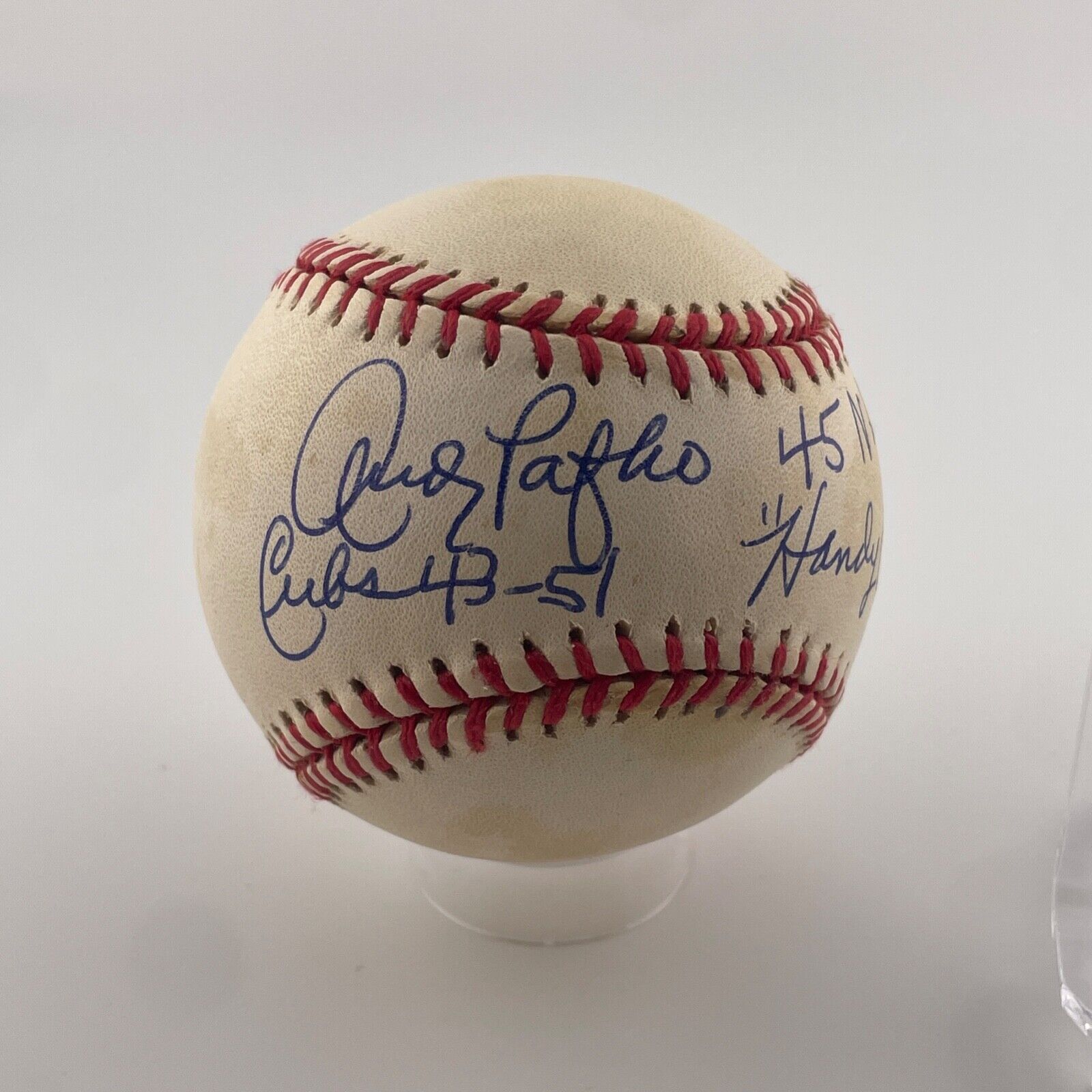 Andy Pafko Signed Multi-Inscribed Baseball. JSA