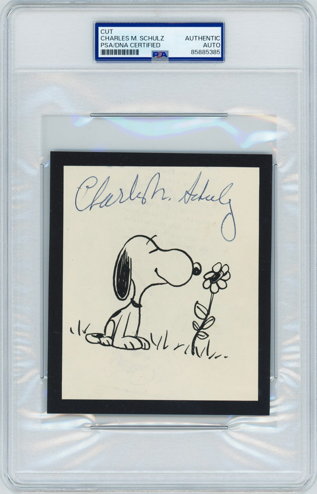 Charles Schulz Signed Autograph, Snoopy Peanuts Print. PSA0