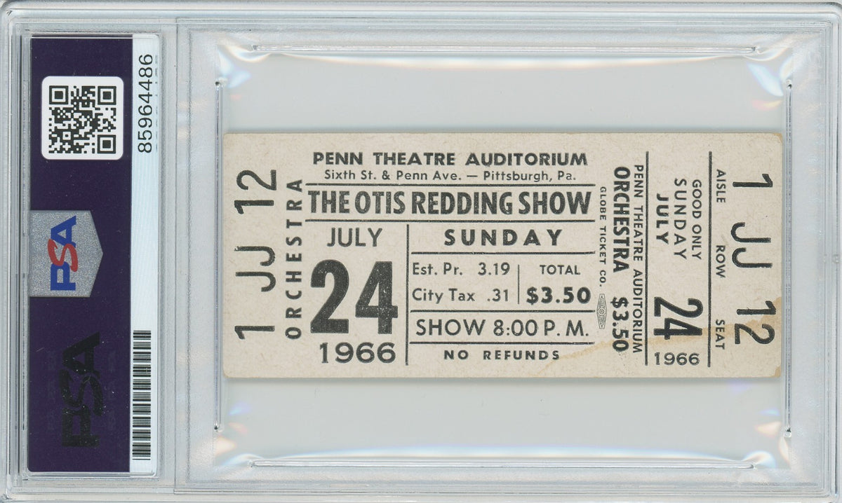 Rare Otis Redding Signed 1966 Concert Ticket. Only 1 Known! Auto PSA2