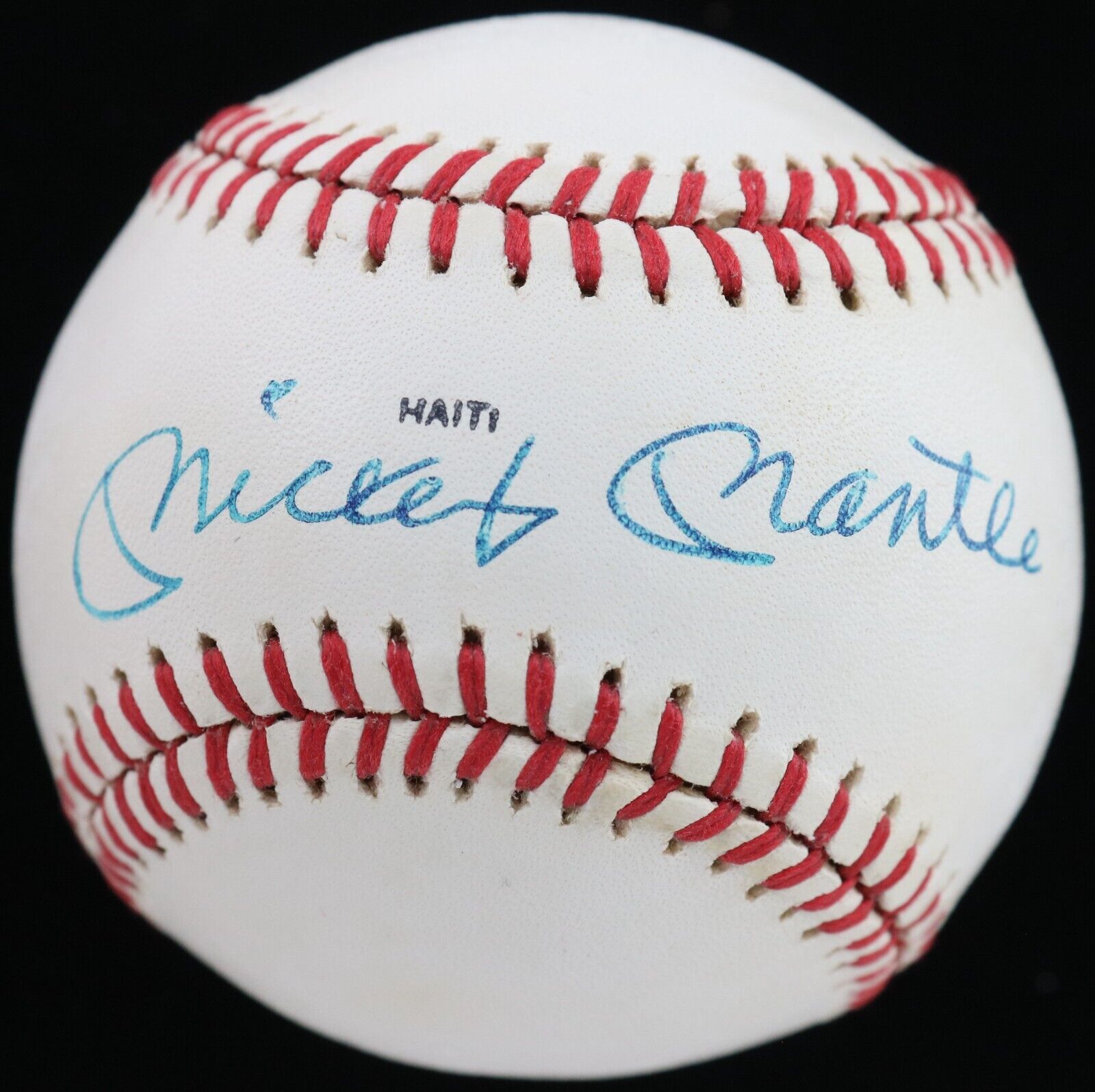 Mickey Mantle & Roger Maris Dual Signed Baseball. Auto Grade PSA 8, Mint 9.