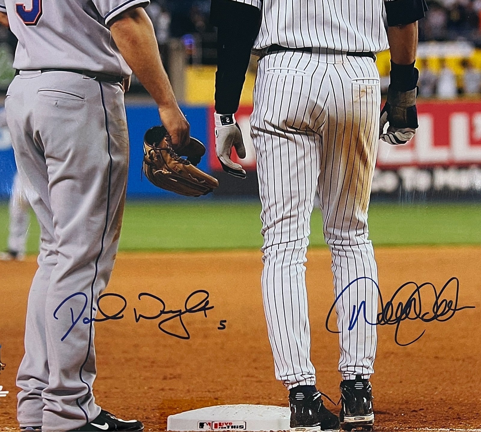Derek Jeter and David Wright Dual Signed 16x20 Photo. Steiner MLB3
