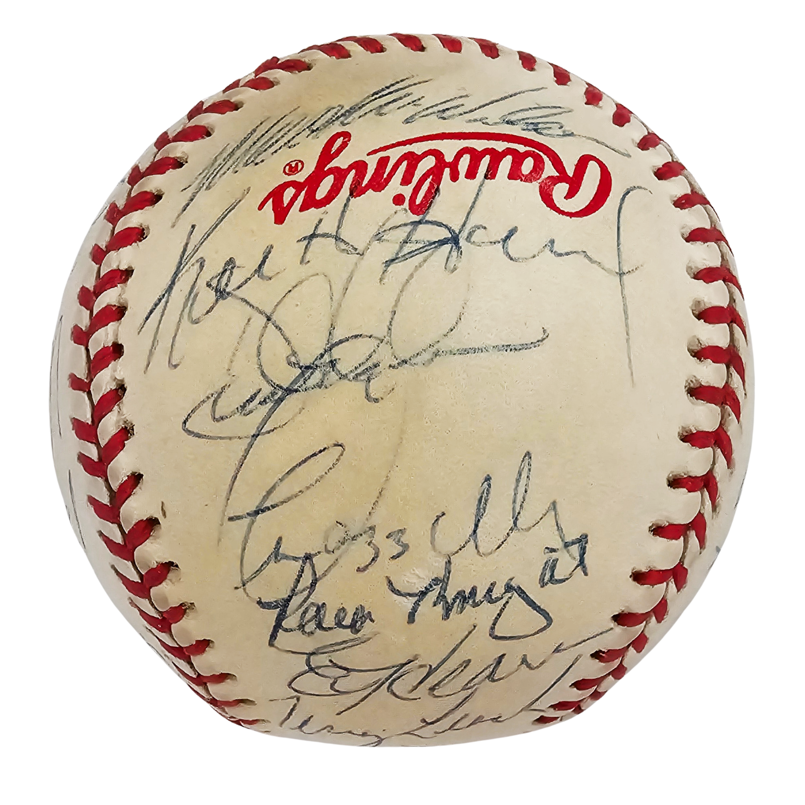 1986 N.Y.Mets Official World Series Championship Signed Team Baseball. Steiner