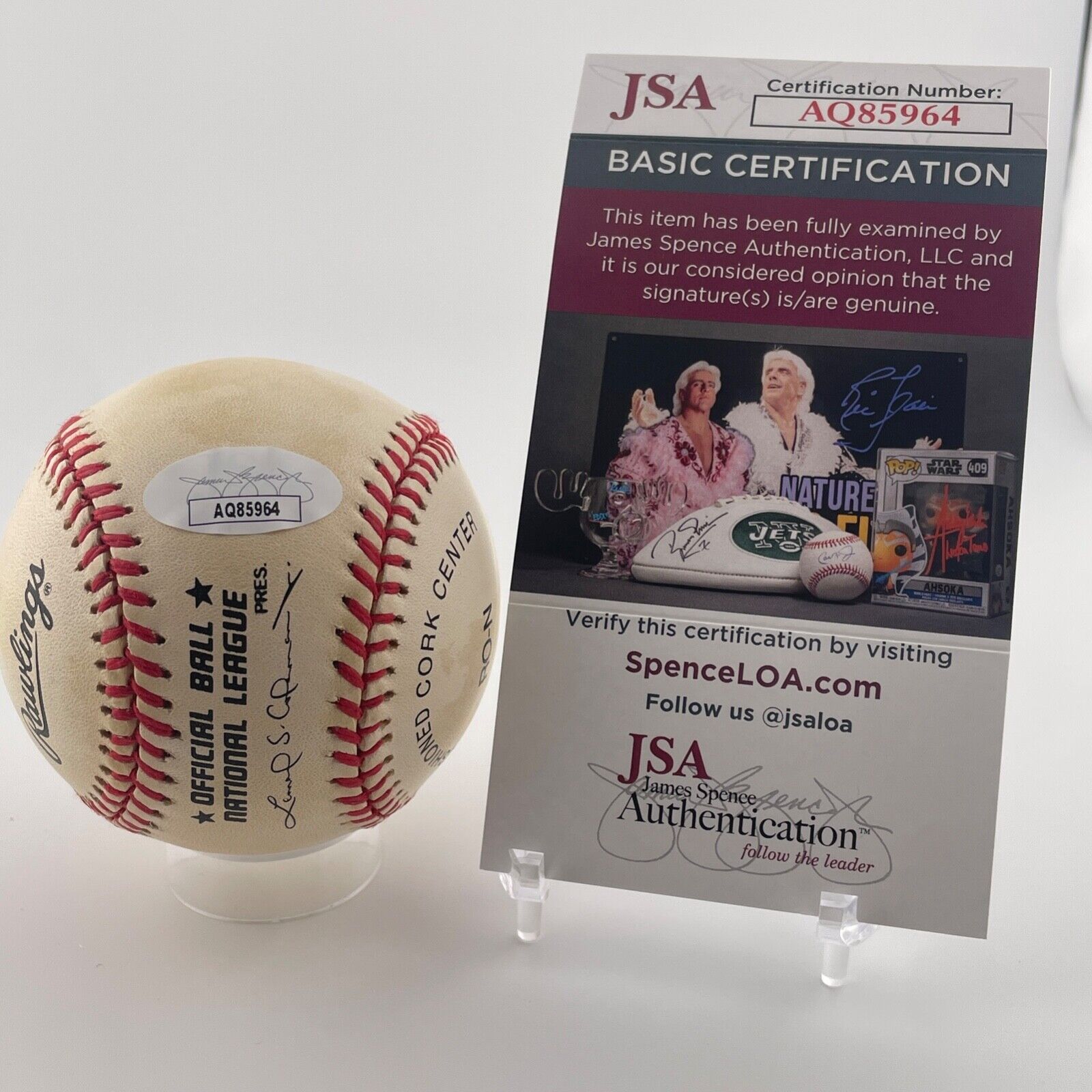 Andy Pafko Signed Multi-Inscribed Baseball. JSA