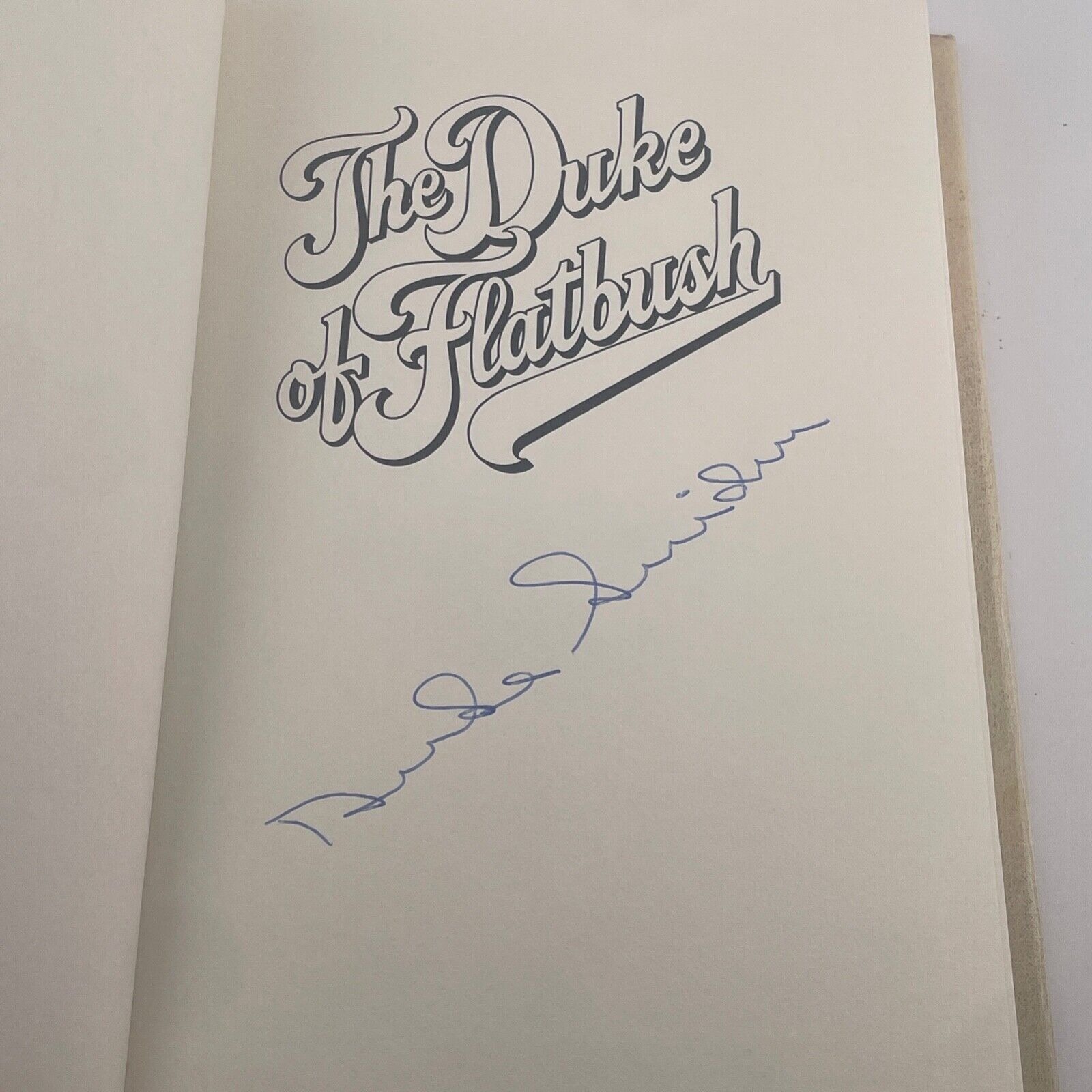 Duke Snider Brooklyn Dodgers Signed "The Duke of Flatbush" Book. JSA