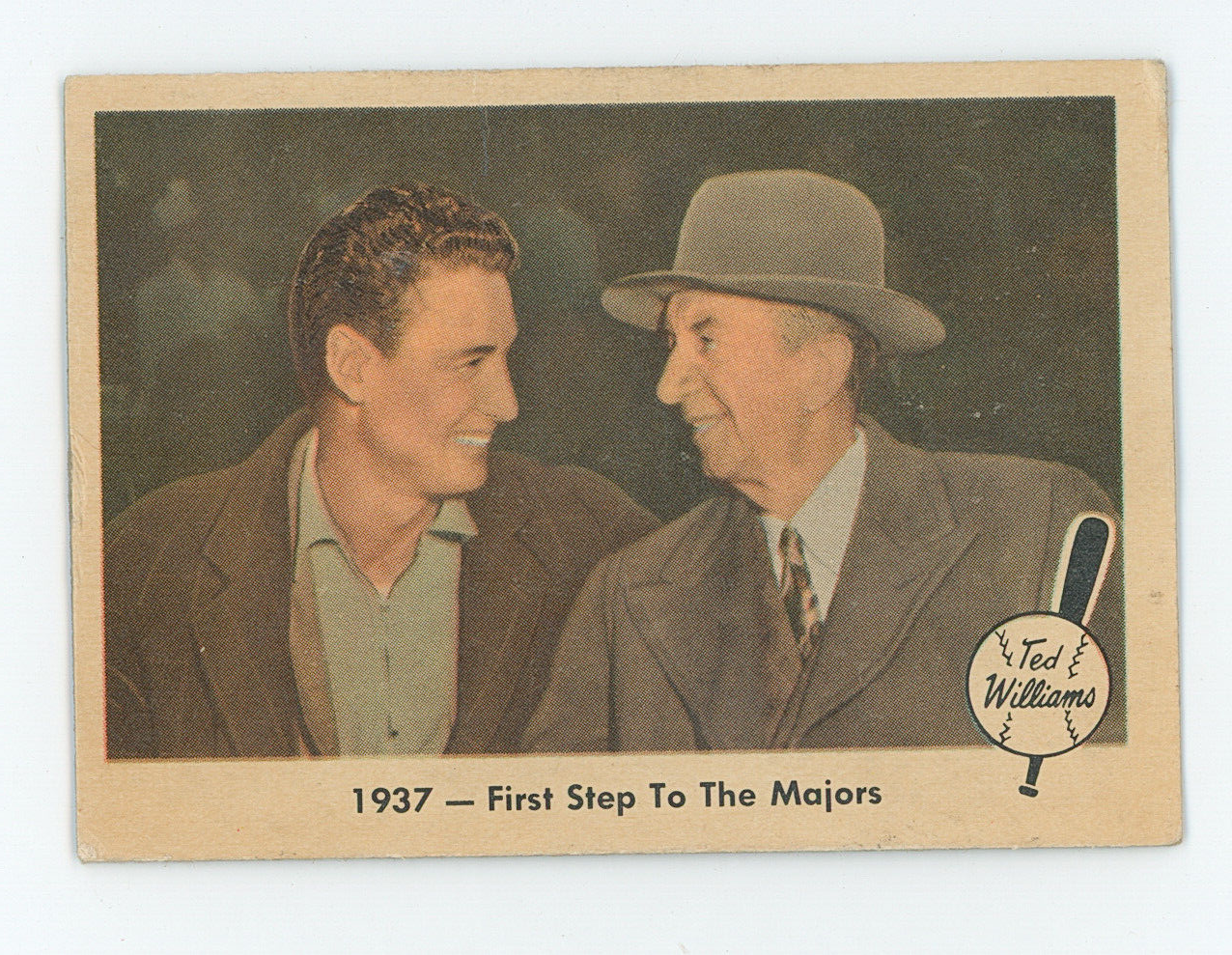 1959 Fleer Ted Williams First Step To The Majors. HOF Boston Red Sox.