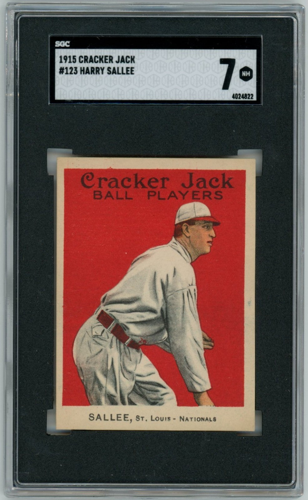 1915 Cracker Harry "Slim" Sallee SGC 70