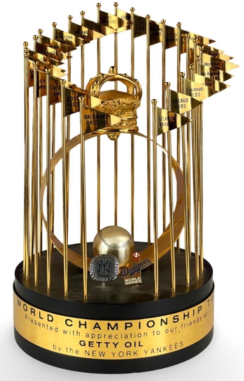 Original 1977 New York Yankees World Series Championship Trophy, 12 inch Balfour