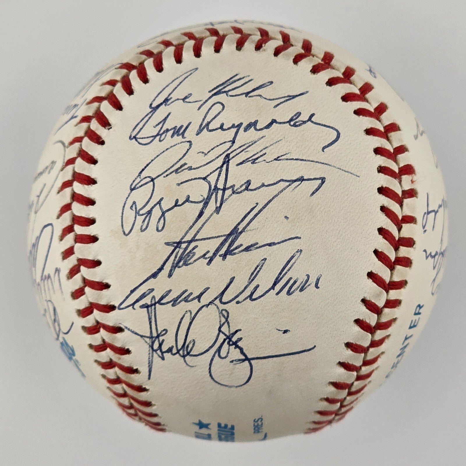1990 Oakland Athletics Signed Ball. LaRussa, Eckersley. 28 Sigs. W.S Champs. JSA3