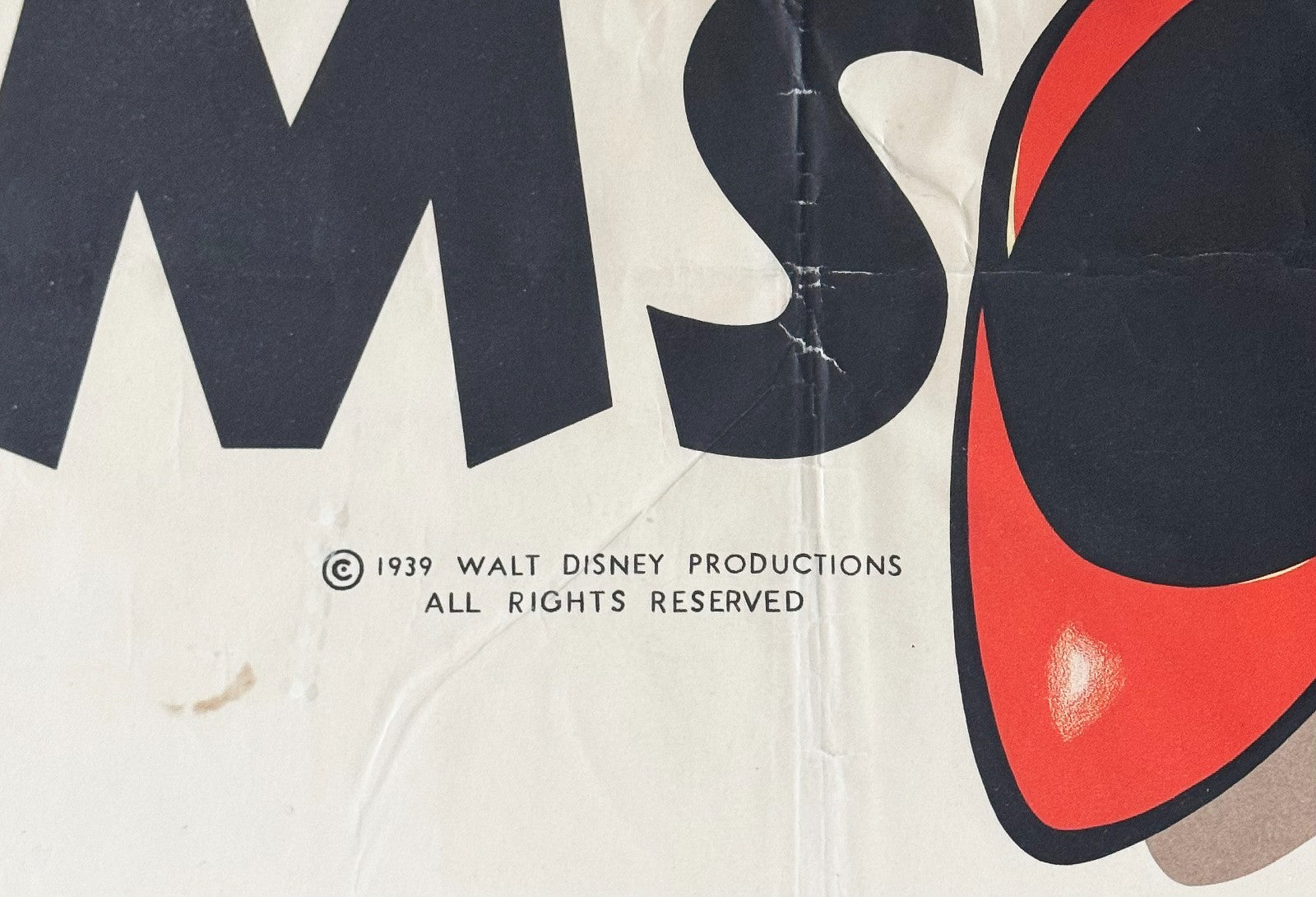 Original 1939 Walt Disney Productions Massive Minnie Mouse Poster. Unique3