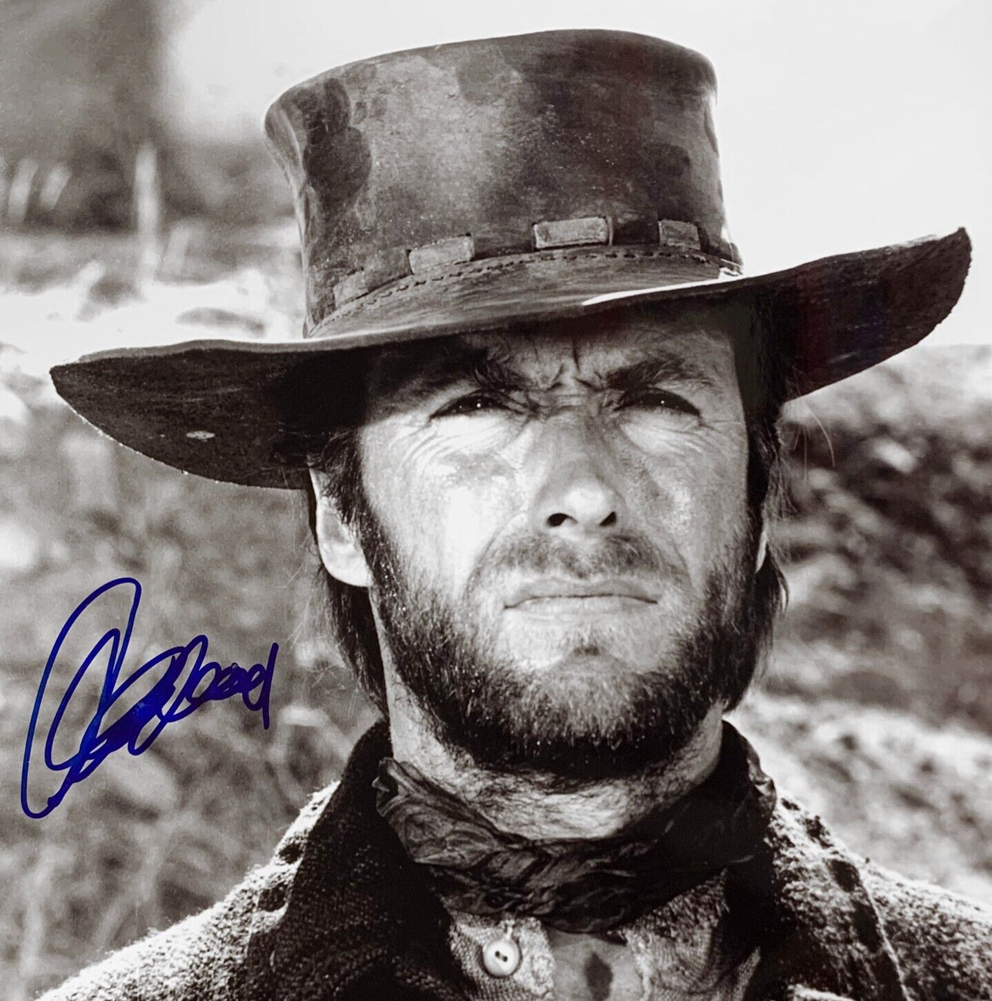 Classic Clint Eastwood Autograph Signed 11x14 Photo. Auto PSA