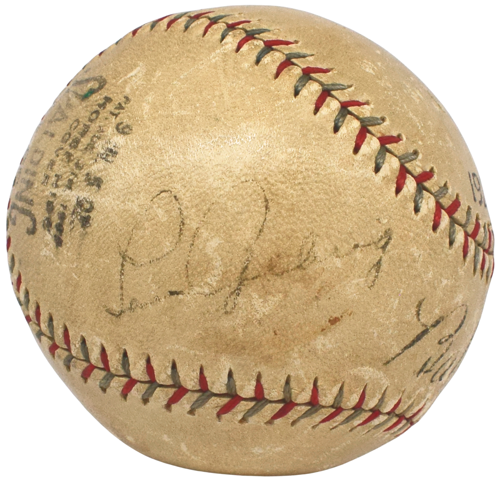 Babe Ruth & Lou Gehrig Dual Signed Baseball. 1929 New York Yankees. PSA/DNA2