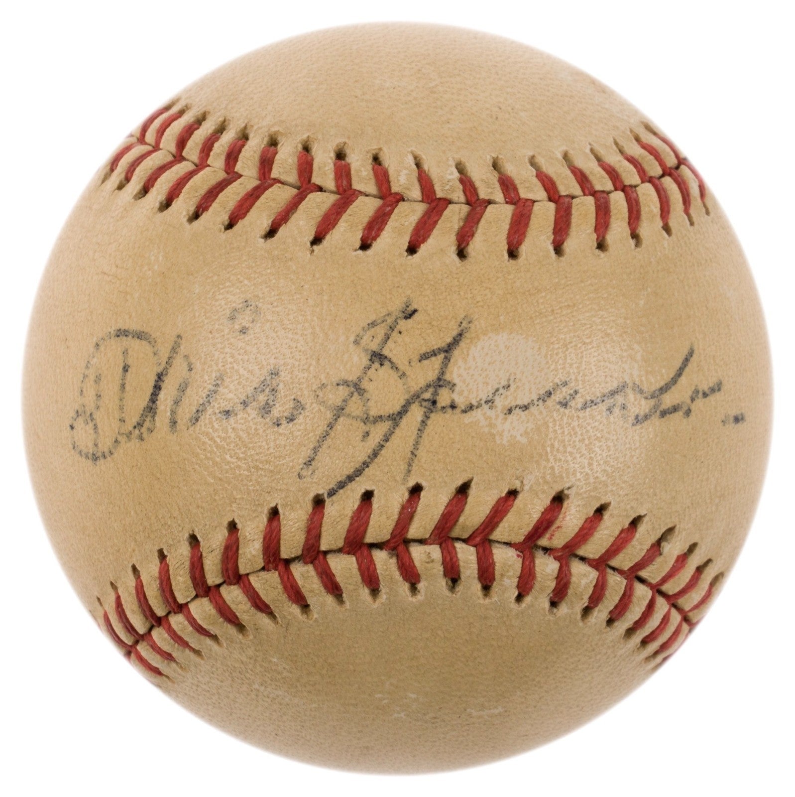 Tris Speaker Single Signed Baseball, Rare. PSA0