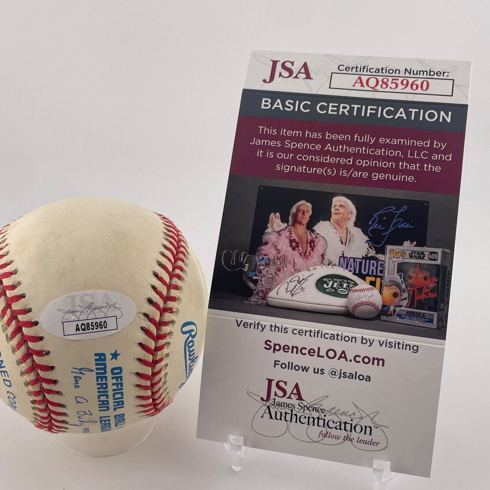 Enos Slaughter Single Signed Inscribed Baseball. NY Yanks &