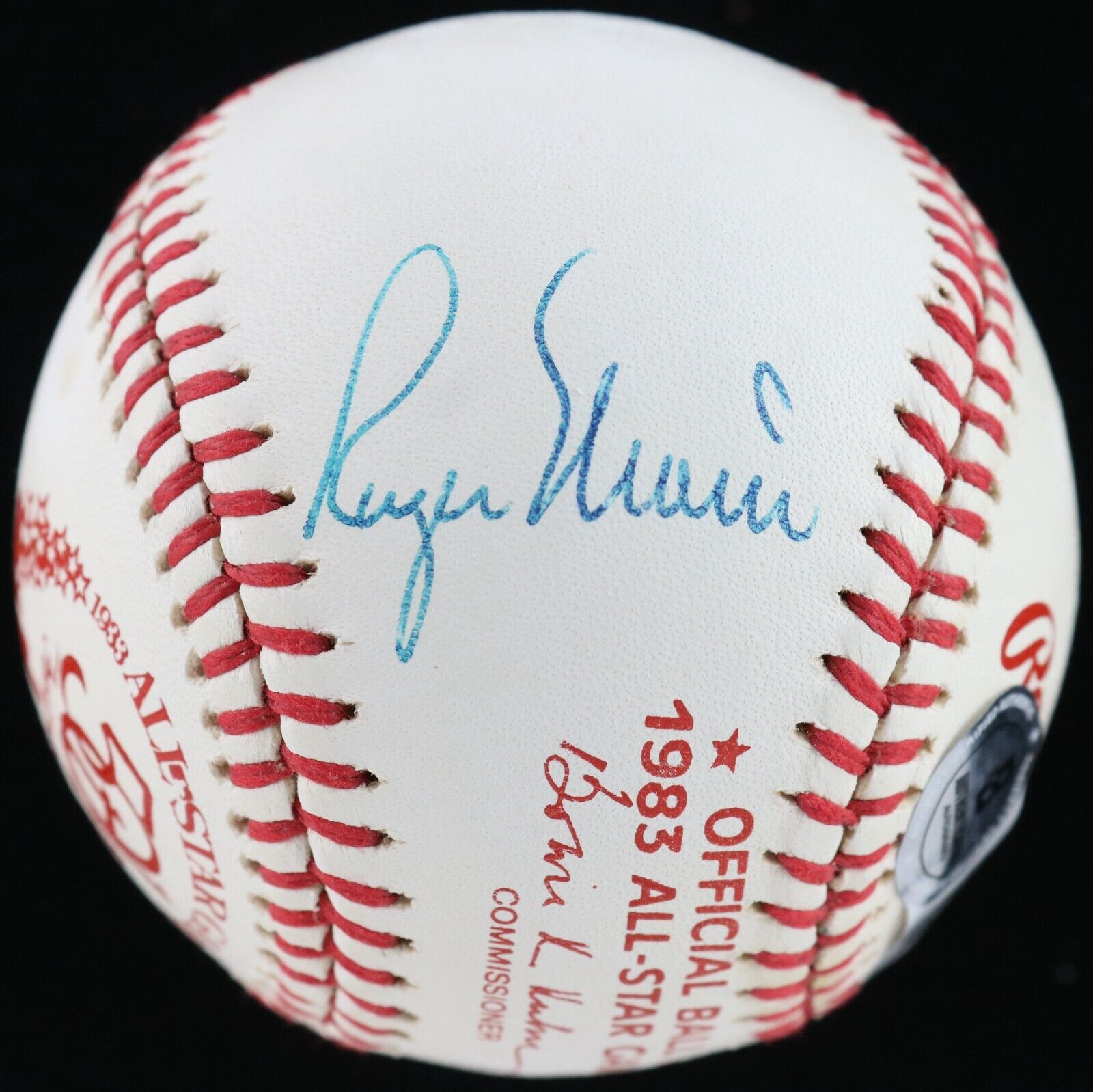 Mickey Mantle & Roger Maris Dual Signed Baseball. Auto Grade PSA 8, Mint 9.