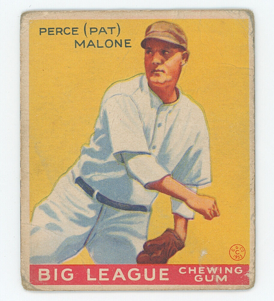 1933 Goudey Perce (Pat) Malone. Chicago Cubs.