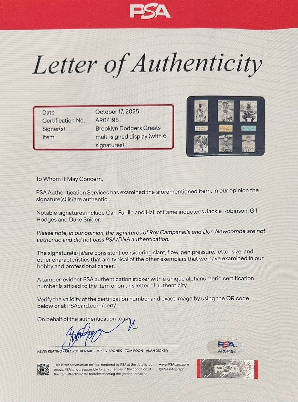 Jackie Robinson Signed & "Best Wishes" Inscribed Autograph Display.2