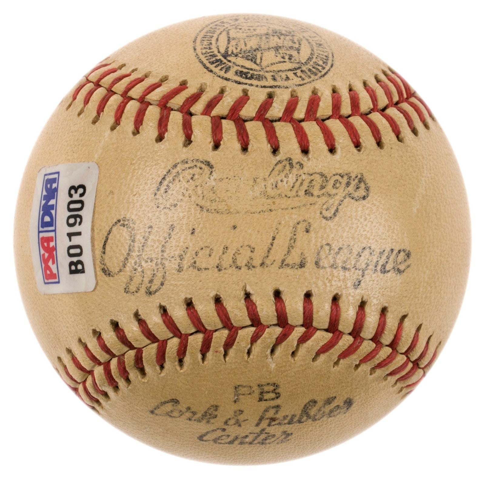 Tris Speaker Single Signed Baseball, Rare. PSA4