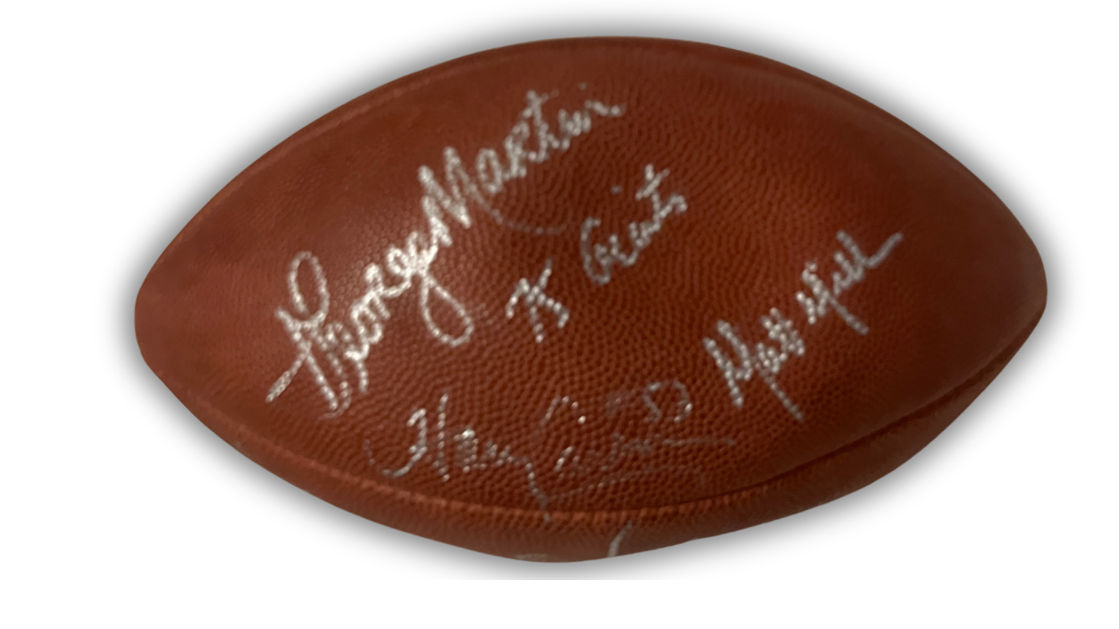 New York Giants Stars Signed Football. Lawrence Taylor, Harry Carson & More. JSA2