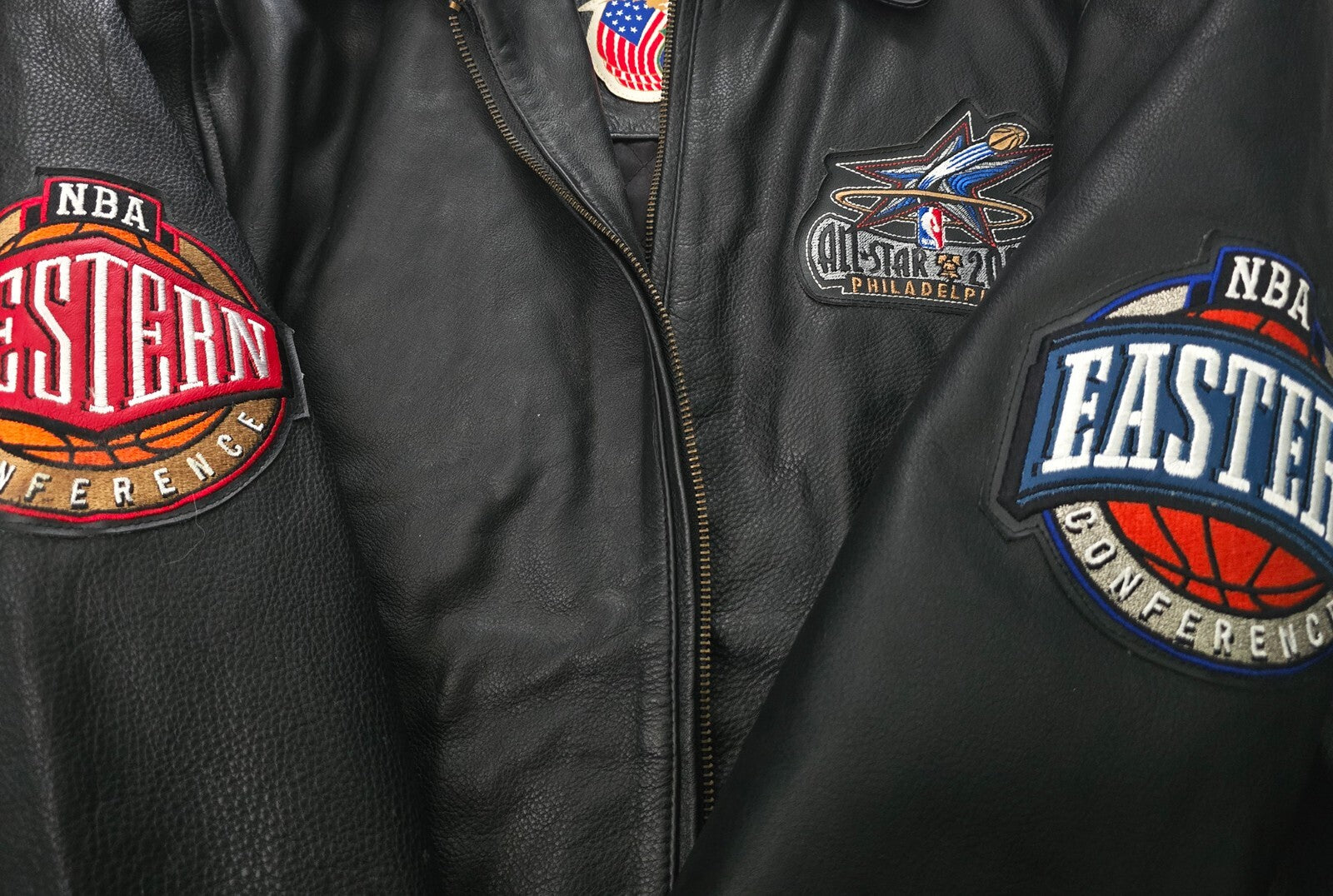 Jeff Hamilton 2002 NBA All Star Game Leather Bomber Jacket. Philadelphia. NWOT3