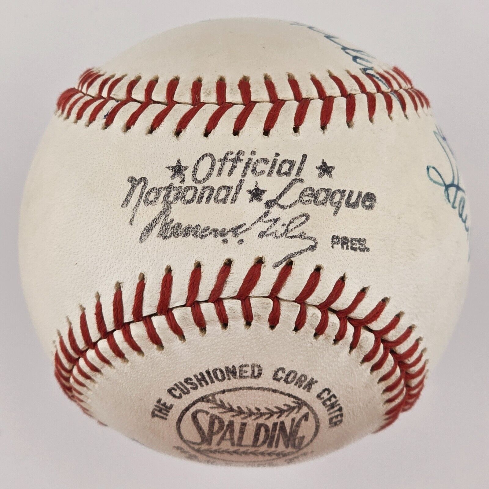 7 Hall of Famers Signed Baseball. Rogers Hornsby & George Sisler. PSA 9