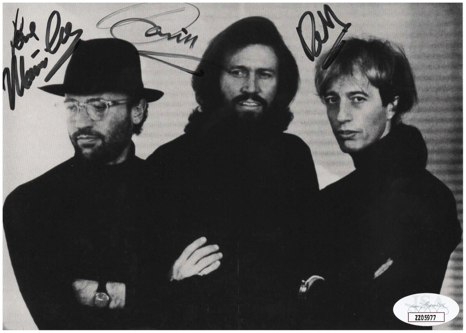 Bee Gees Signed Photo. Barry, Robin & Maurice. JSA LOA