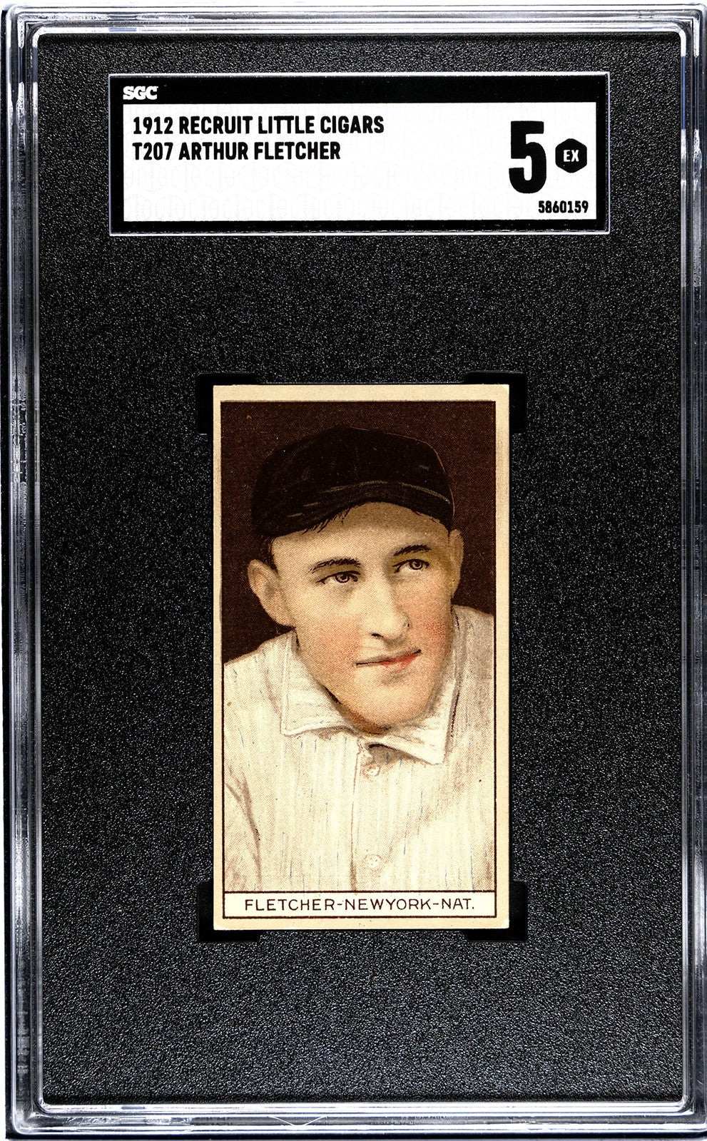 1912 Recruit Little Cigars T207 Arthur Fletcher SGC 50