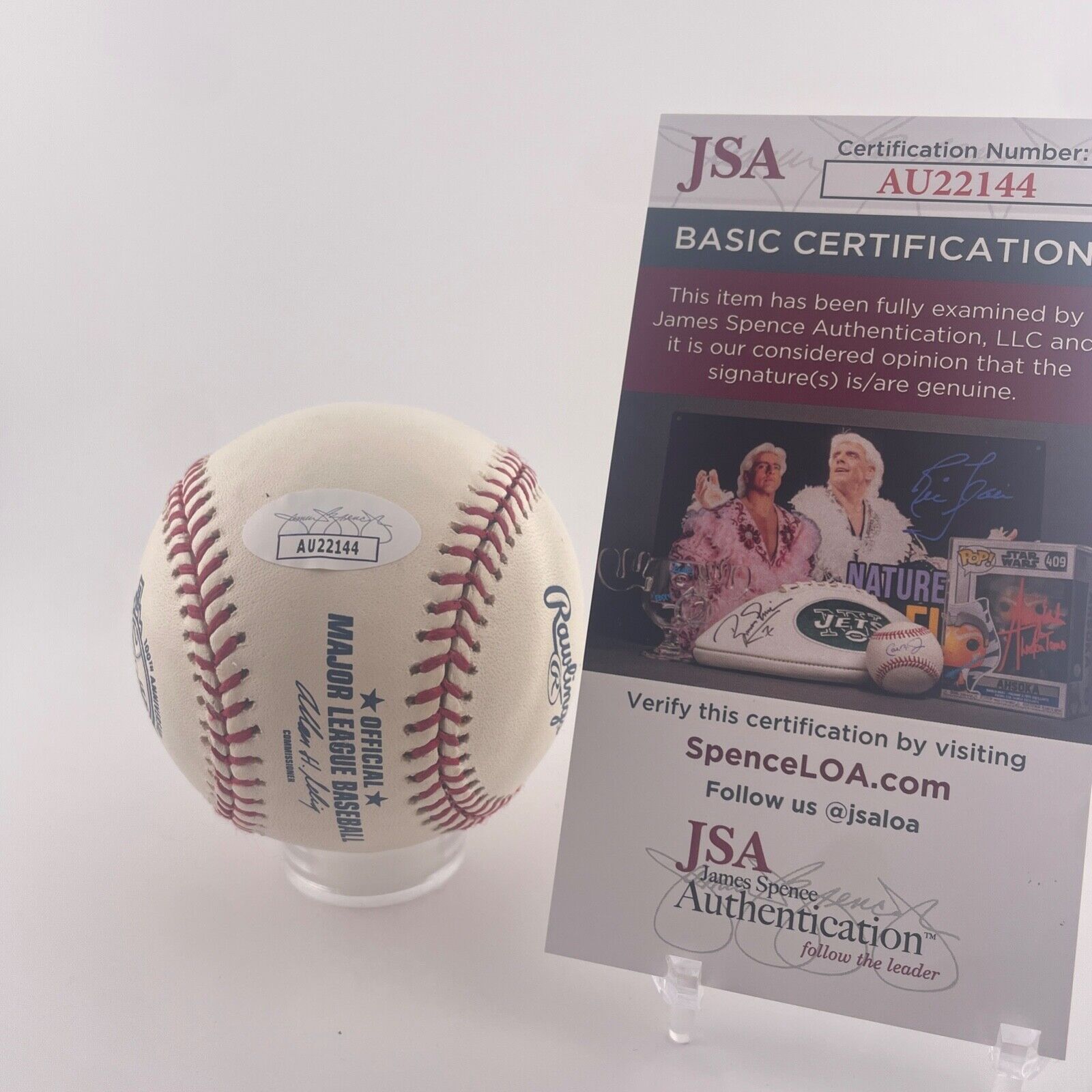 Mariano Rivera Signed 100th Anniversary Yankees Commemorative Ball. JSA