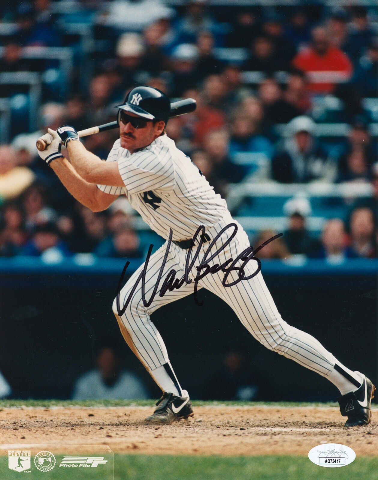 Wade Boggs 8x10 Signed Photo, New York Yankees HOF. Auto JSA