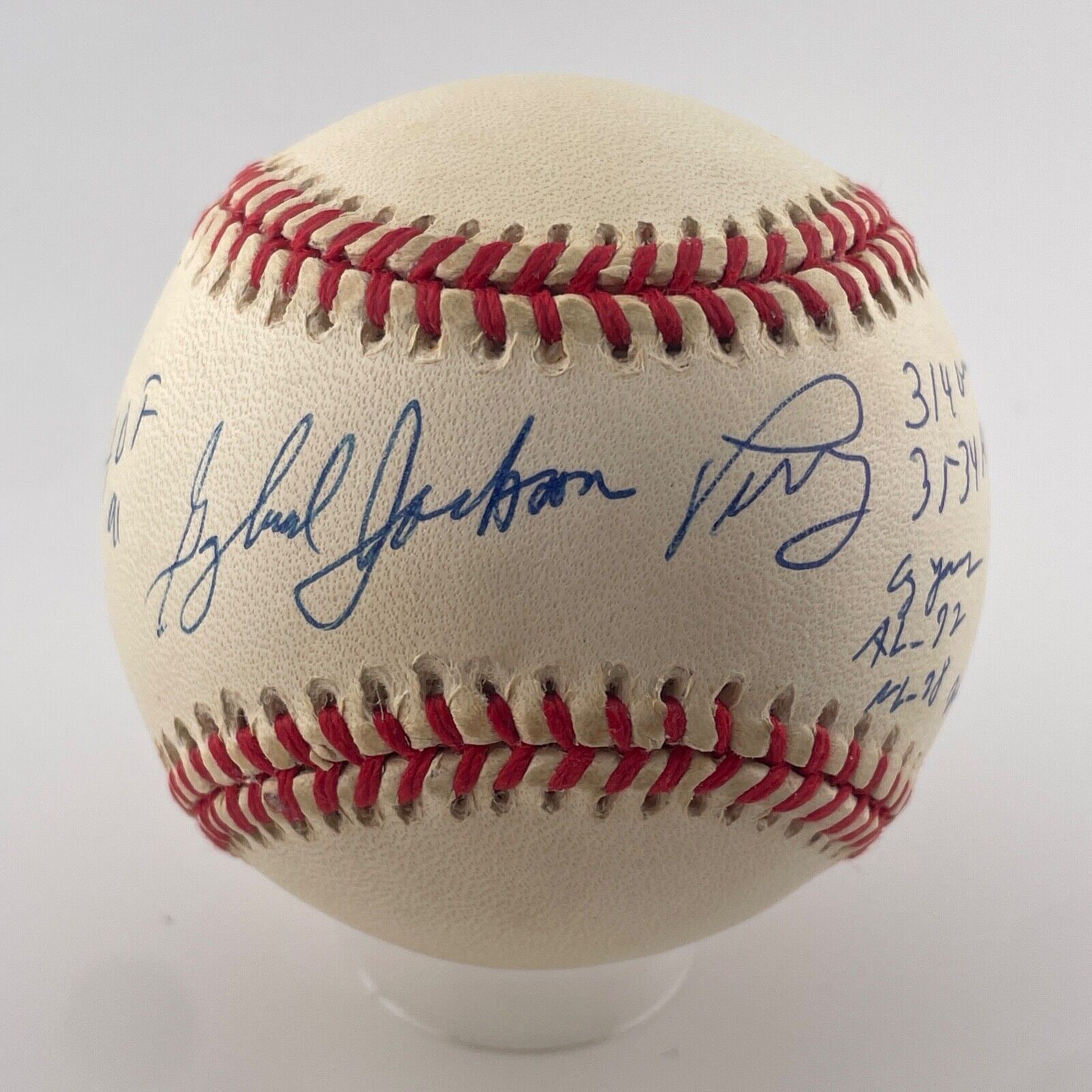 Gaylord Perry Signed Inscribed Life Stats Baseball. JSA.