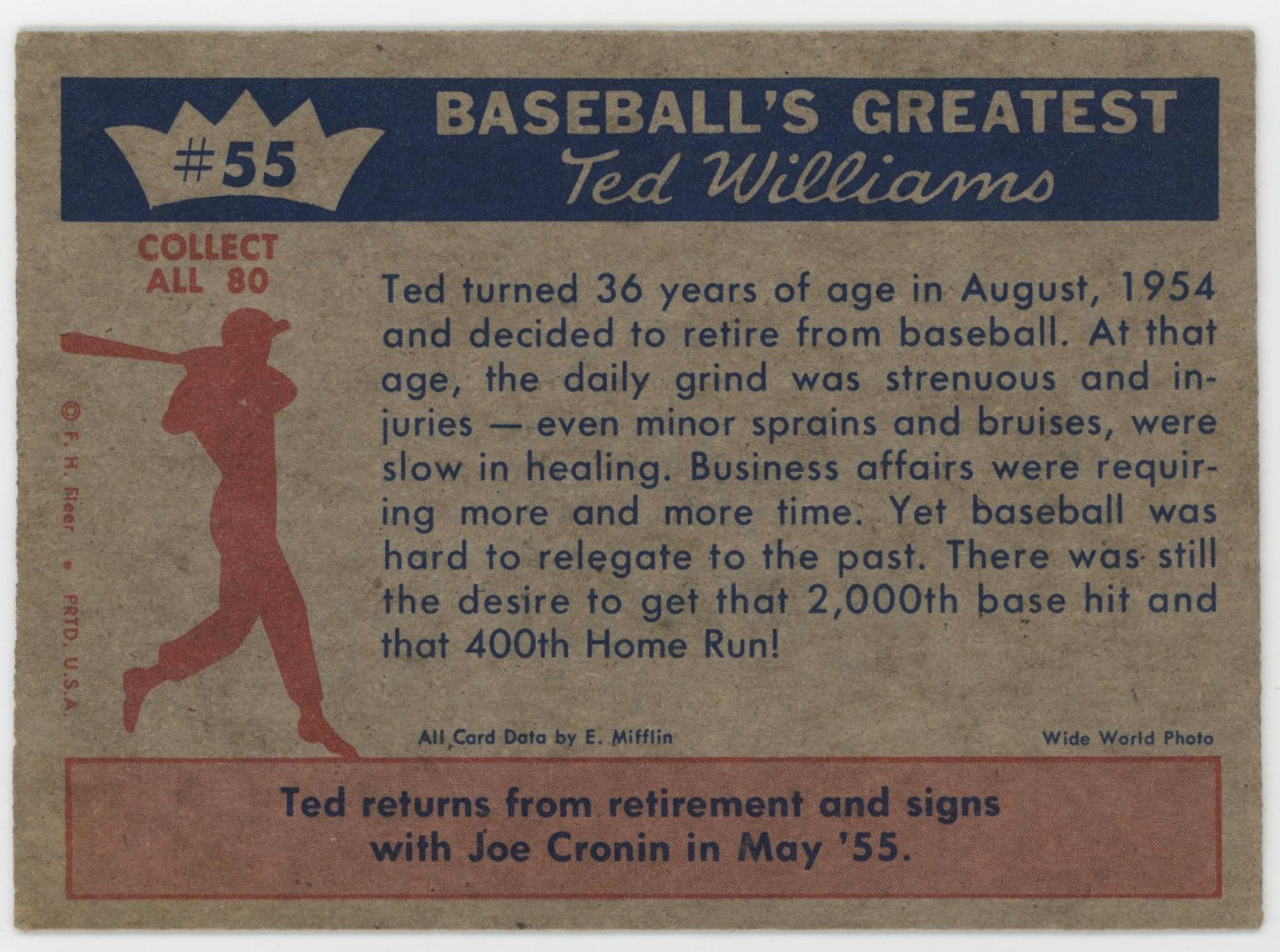Ted Williams 1959 Fleer