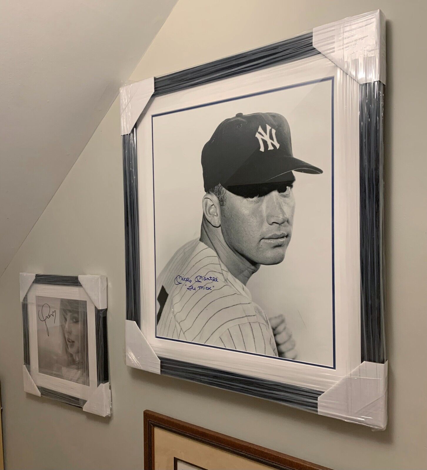 Mickey Mantle Signed & "The Mick" Inscribed Oversized Photo. Auto Beckett BAS