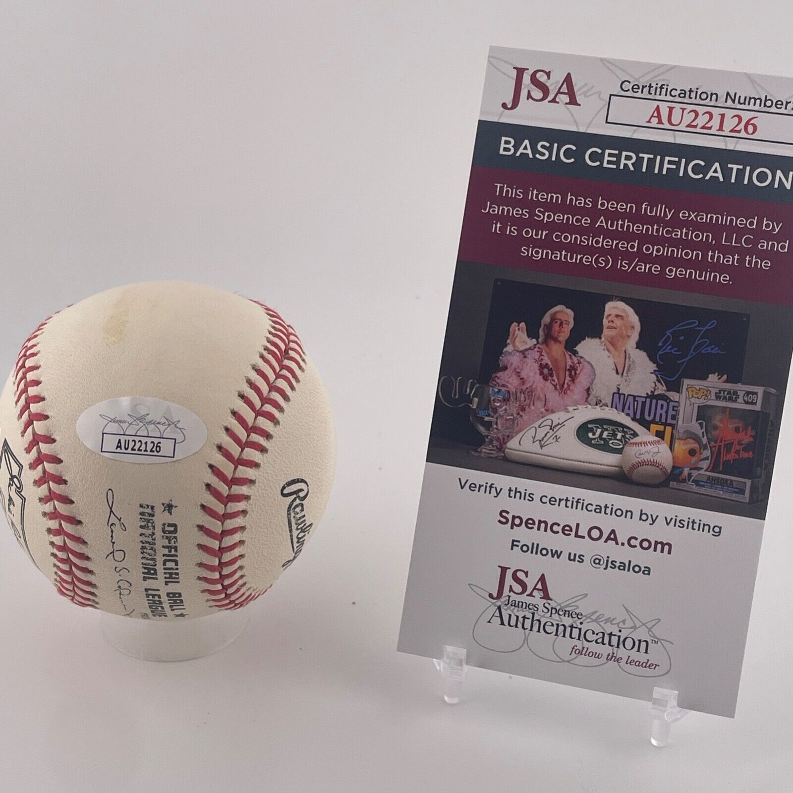 John Franco Single Signed Baseball. NY Mets. JSA