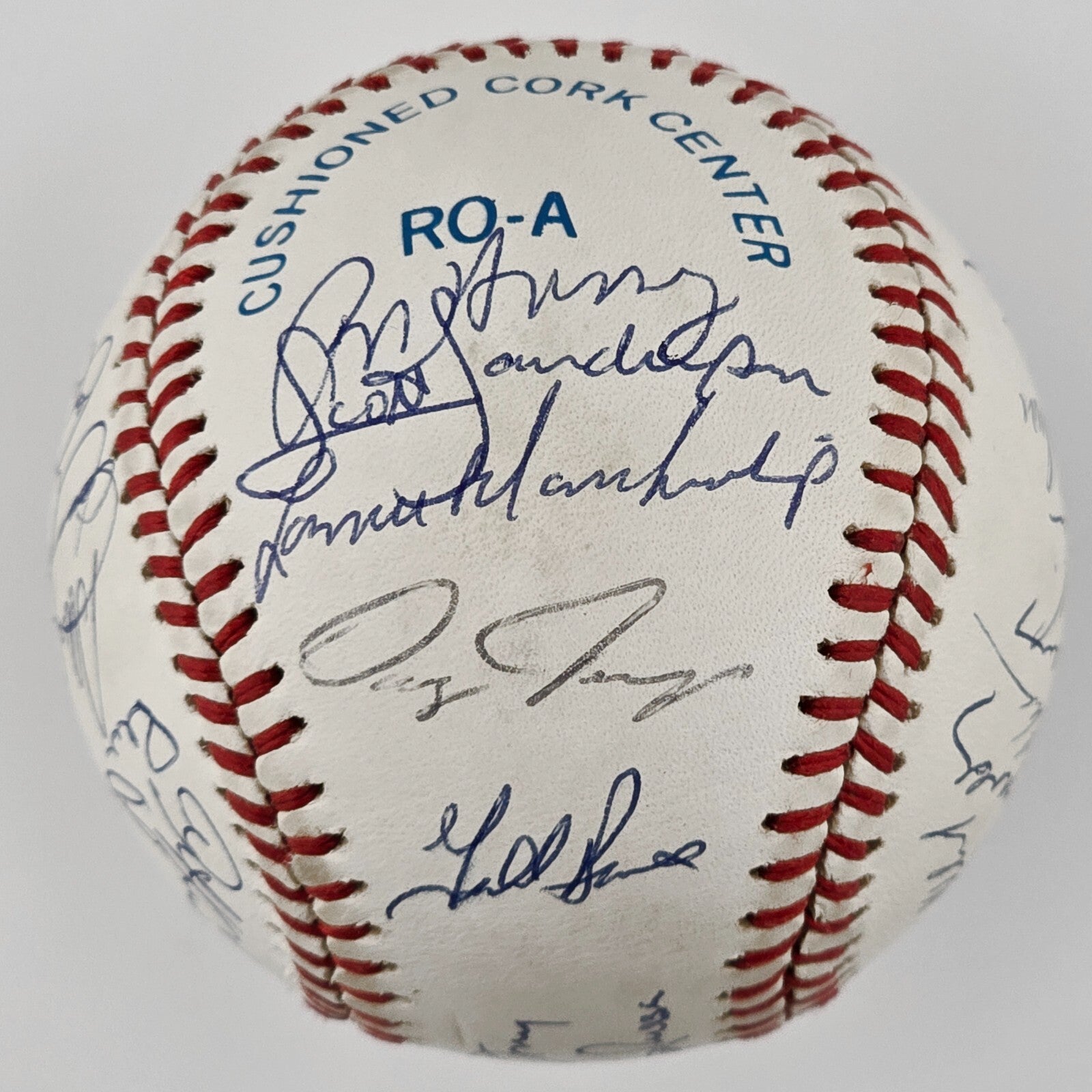 1990 Oakland Athletics Signed Ball. LaRussa, Eckersley. 28 Sigs. W.S Champs. JSA1