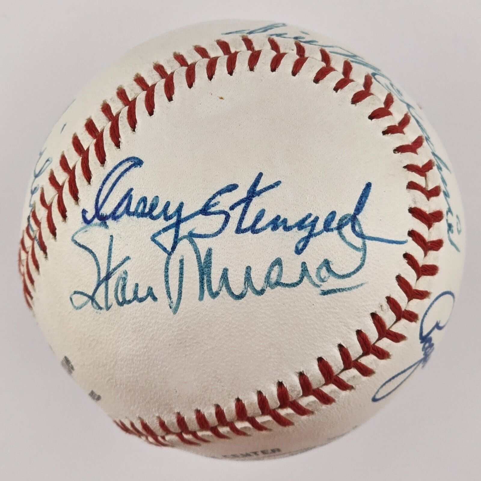 7 Hall of Famers Signed Baseball. Rogers Hornsby & George Sisler. PSA 9