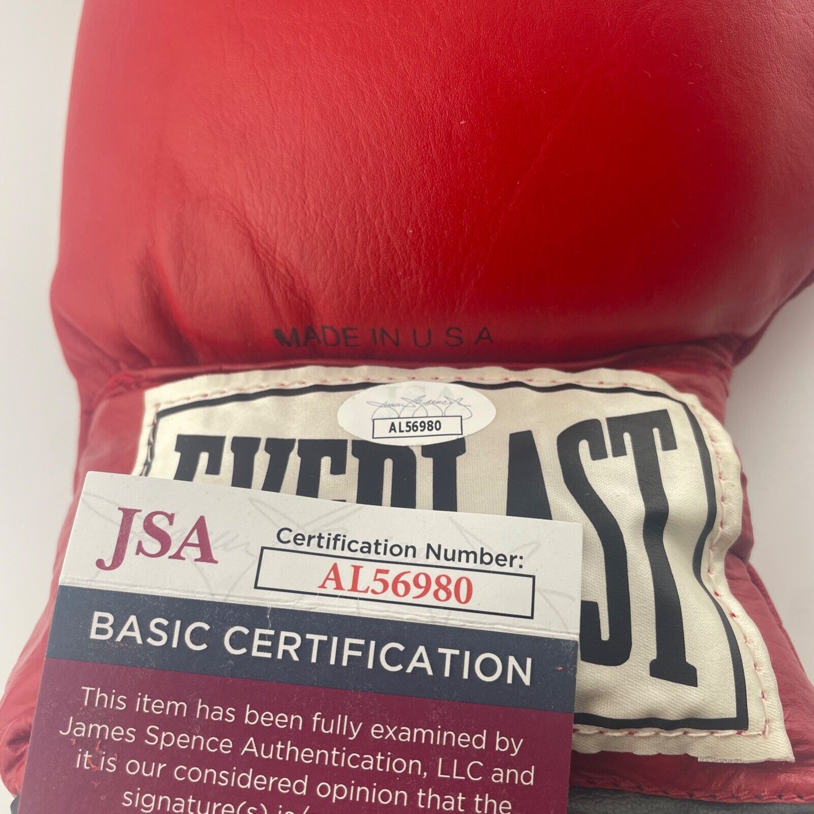 Joe Frazier Signed Everlast Boxing Glove. Auto JSA