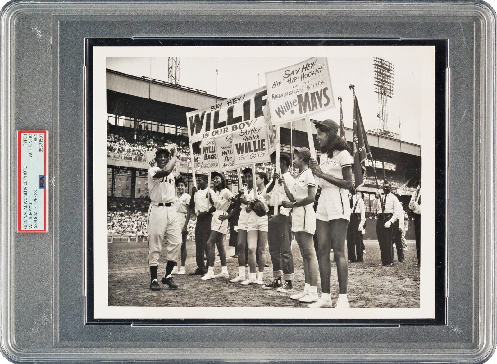 Willie Mays - Original Type 1 Photo from Willie Mays Day – August 8, 1954. PSA