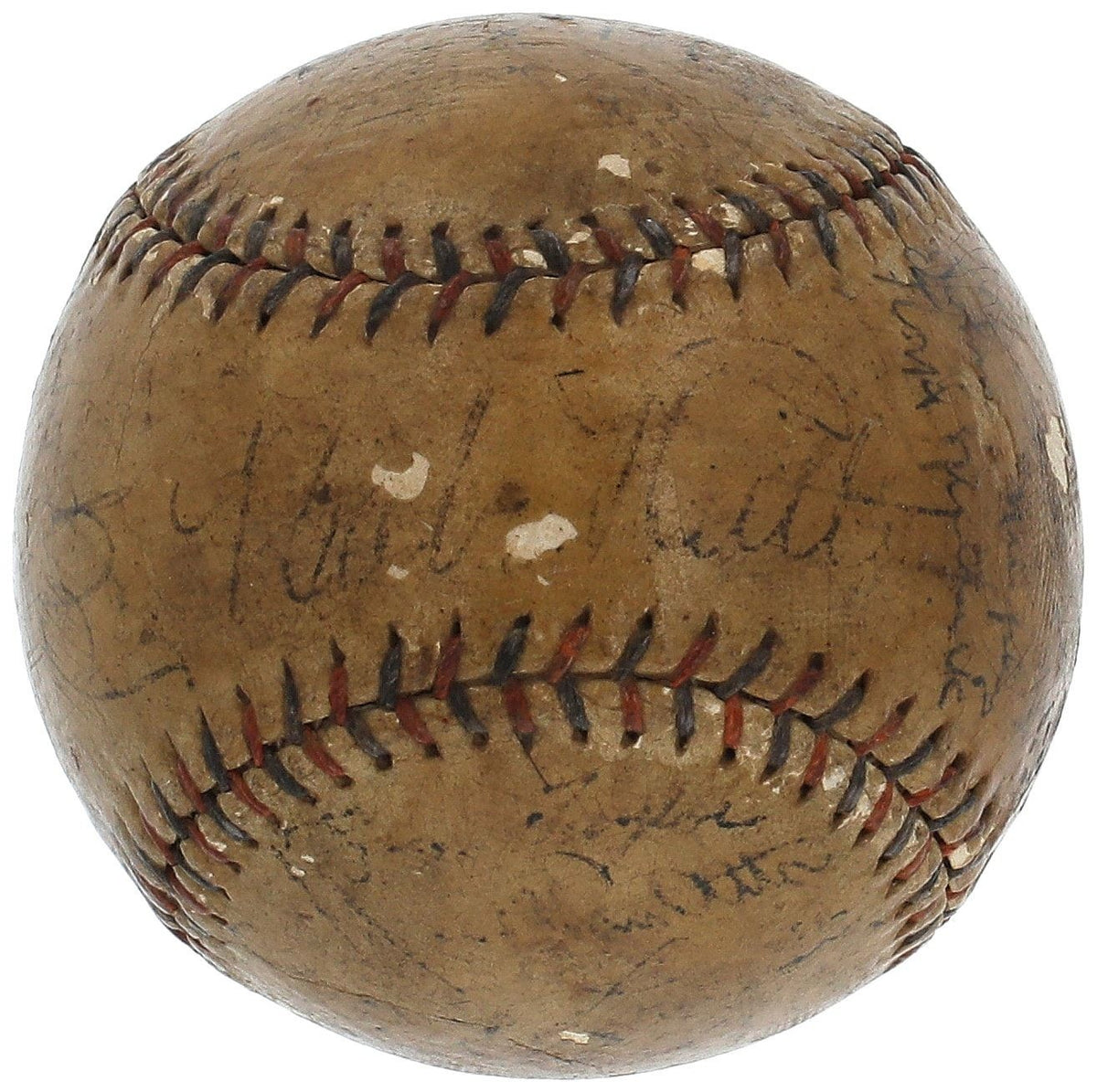 1934 New York Yankees Babe Ruth & Lou Gehrig Multi Signed Baseball1